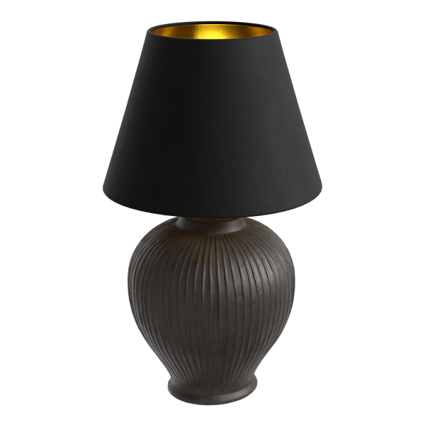 Model Lampu Kap Lampu Ukir Kelantis Eno Ceramic, Hitam