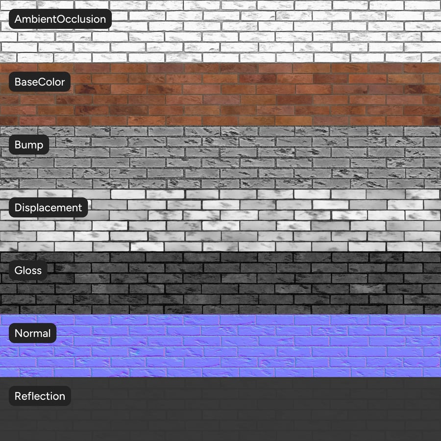 Heritage Running Bond Brick Wall Texture, оранжевый
