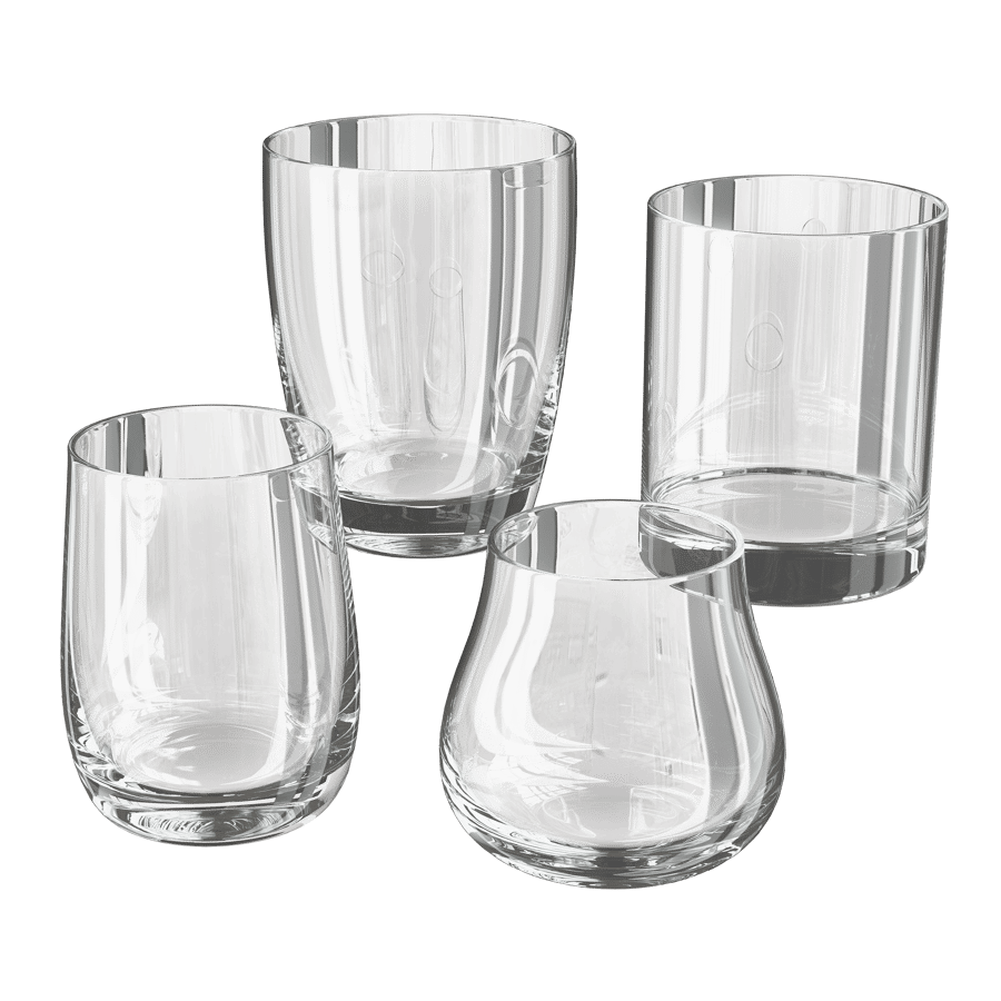 Empty Glass Cups Model