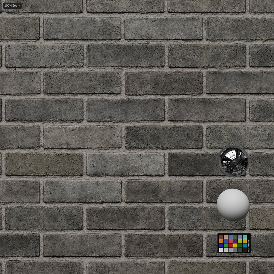 Heritage Running Bond Brick Wall Texture, Grey