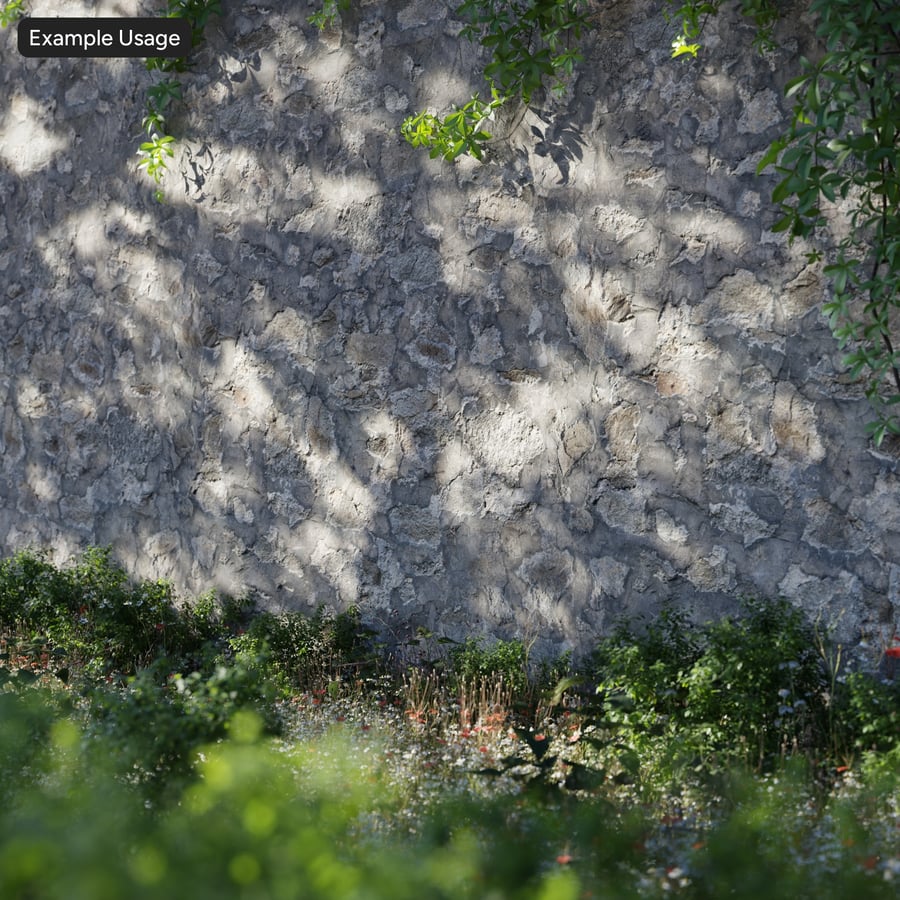Verwitterte Bruchsteinmauer-Textur, Grau