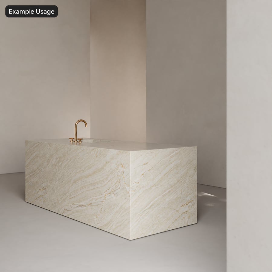 Textura de pedra quartzito polida Chateaux Blanc, bege