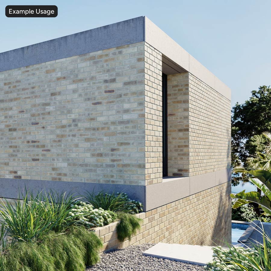 Texture muro di mattoni Dragfaced Running Bond, Tan