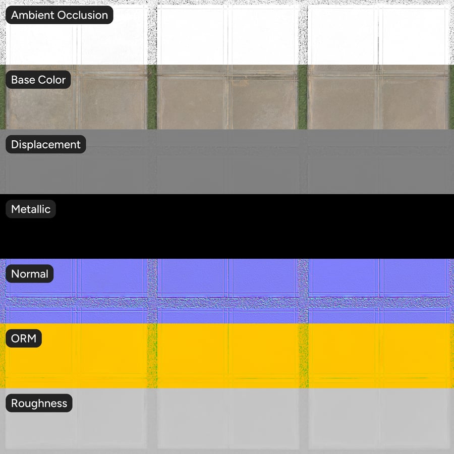 Grass Grid σε σκυρόδεμα Paver υφή