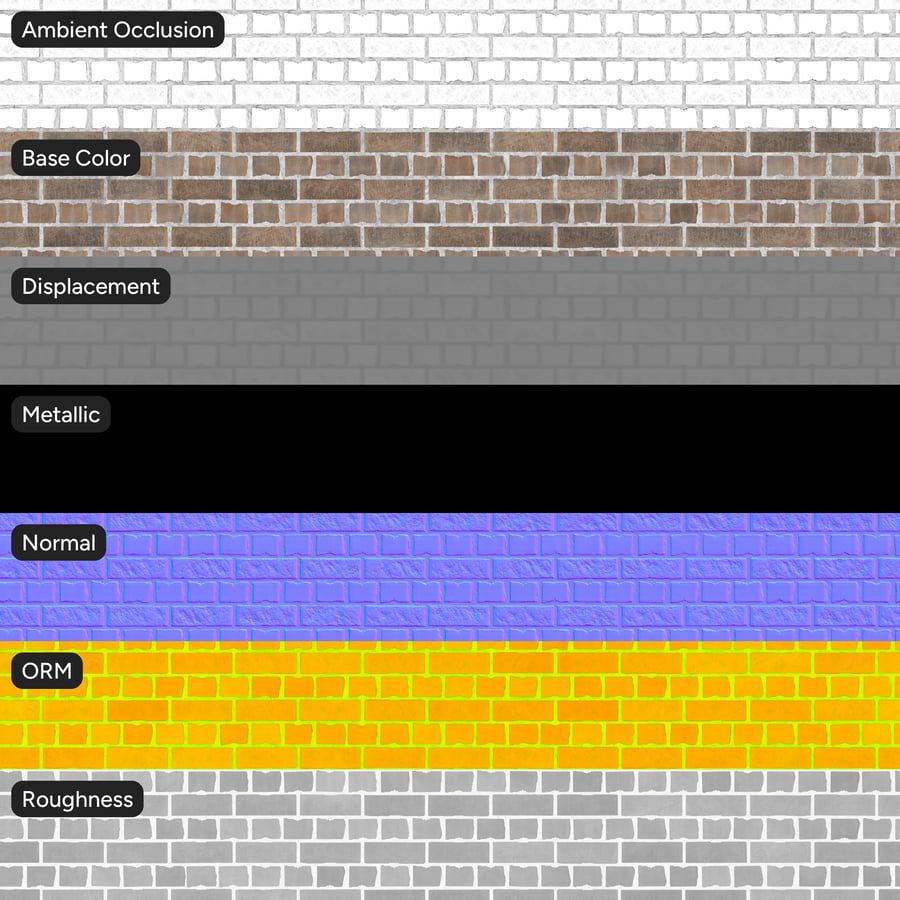 Rusticated English Bond Brick Wall Texture, Brown