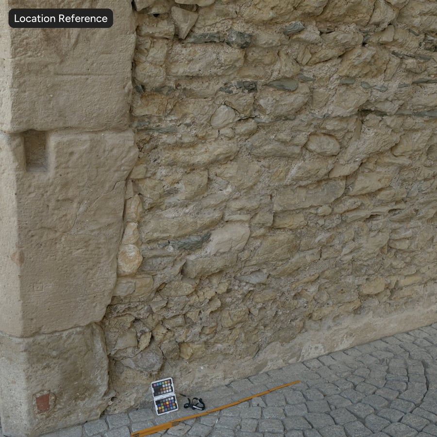 Rough Rubble Sandstone Wall Texture, Yellow
