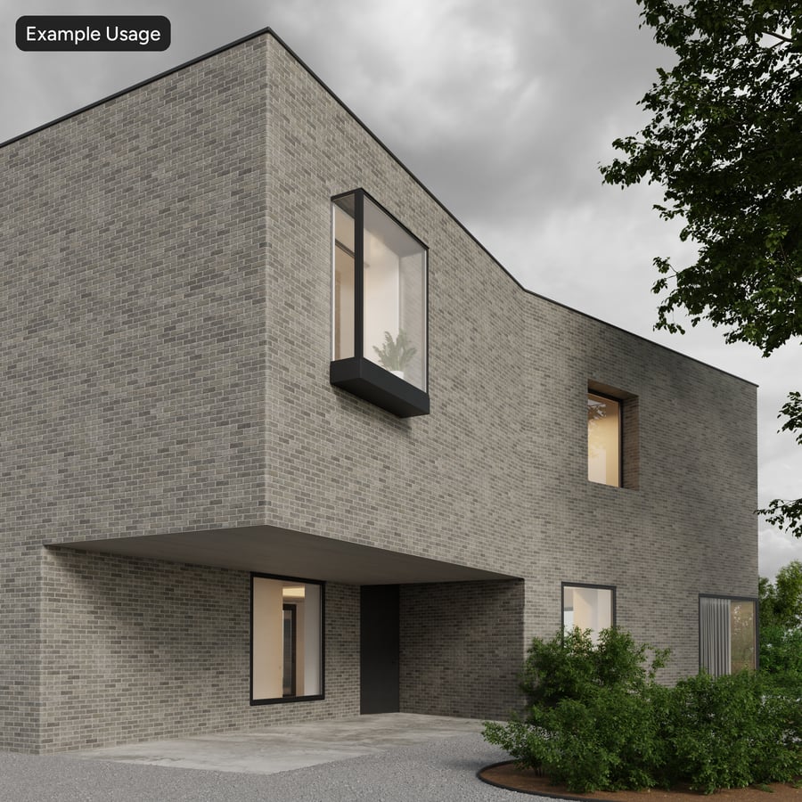Heritage Running Bond Brick Wall Texture, Grey