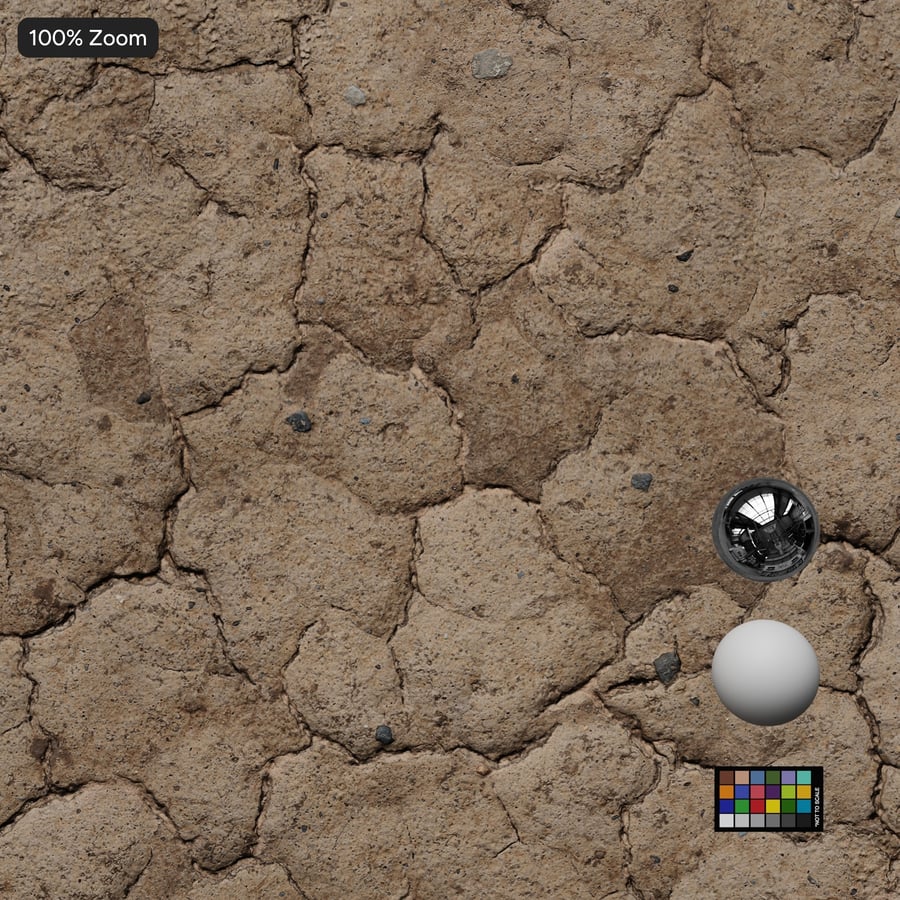 Cracked Clay Playa Dry Lakebed Ground Texture