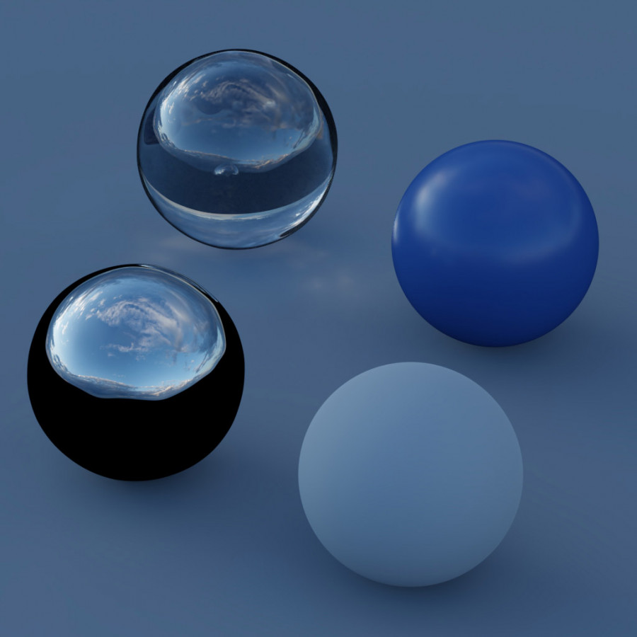 Schichtwolken am Horizont, Abendhimmel im Freien, HDRI, Blau