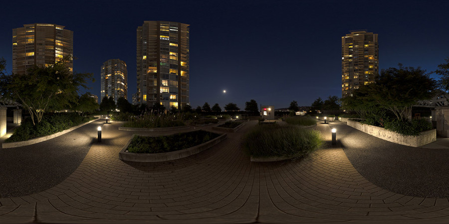 City Condo Courtyard Night Outdoor Sky HDRI