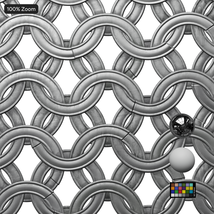 Textura de malha metálica achatada