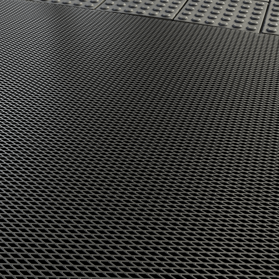 Perforated Long Diamond Metal Texture