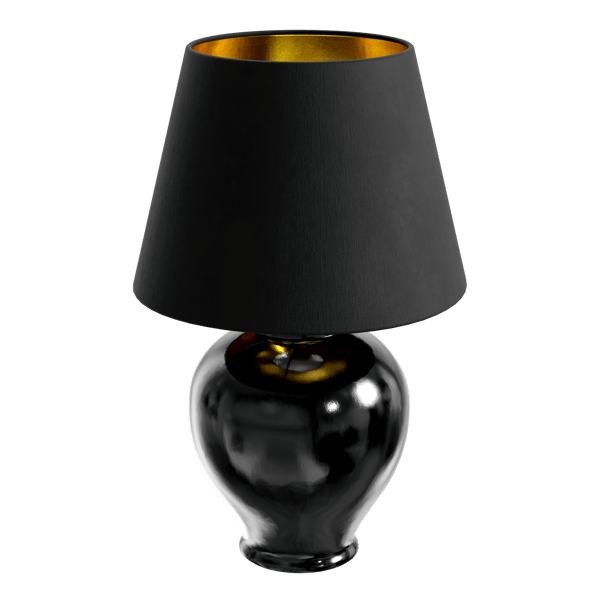 Eno Ceramic Kelantis Grandeur Shade Lamp Model, Black