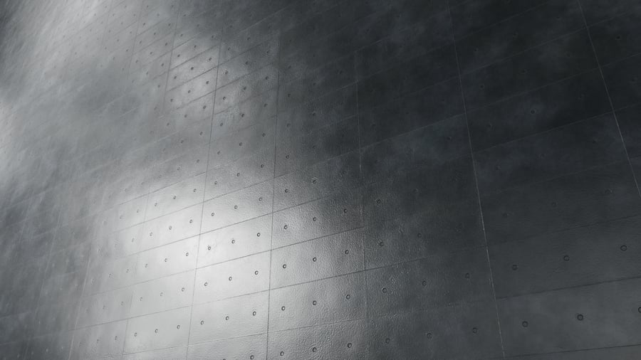 Glossy Horizontal Concrete Panel Texture, Black