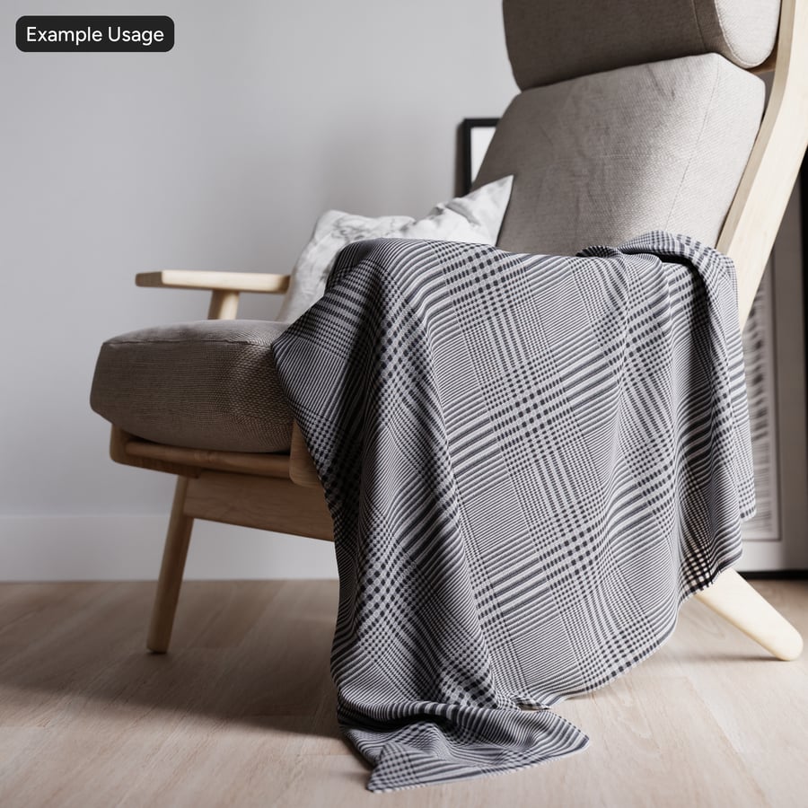 Tejido tartán bengalina con textura, gris