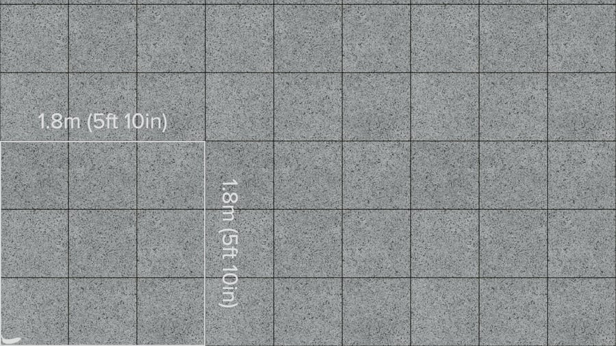 Textura de azulejo quadrado em terrazzo mate, cinzento escuro