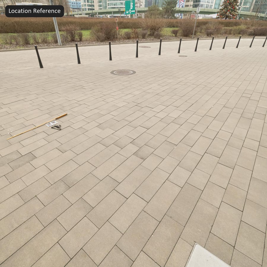 Rectangular Stone Paver Texture, Off-White