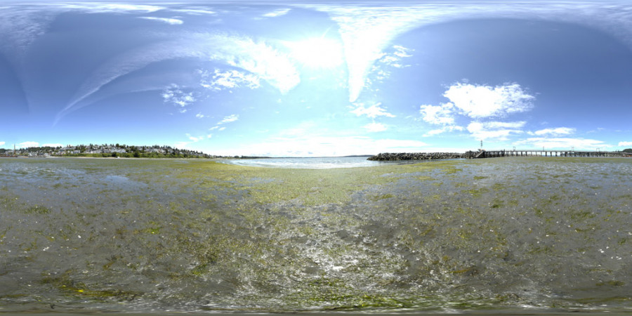 Whiterock Mudflats Shaded Cloudy Day Outdoor Sky HDRI