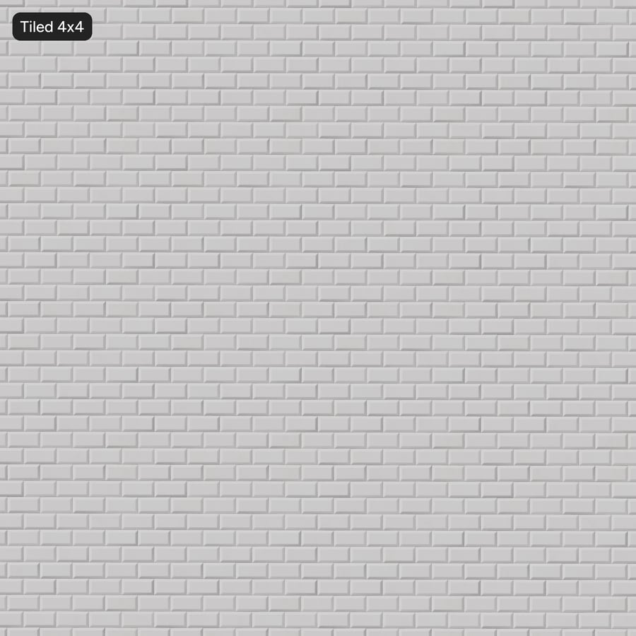 Textura de Azulejo Retangular de Cerâmica Brilhante, Branco Total