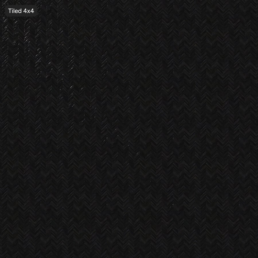 Herringbone-Keramikfliese glänzend, Schwarz