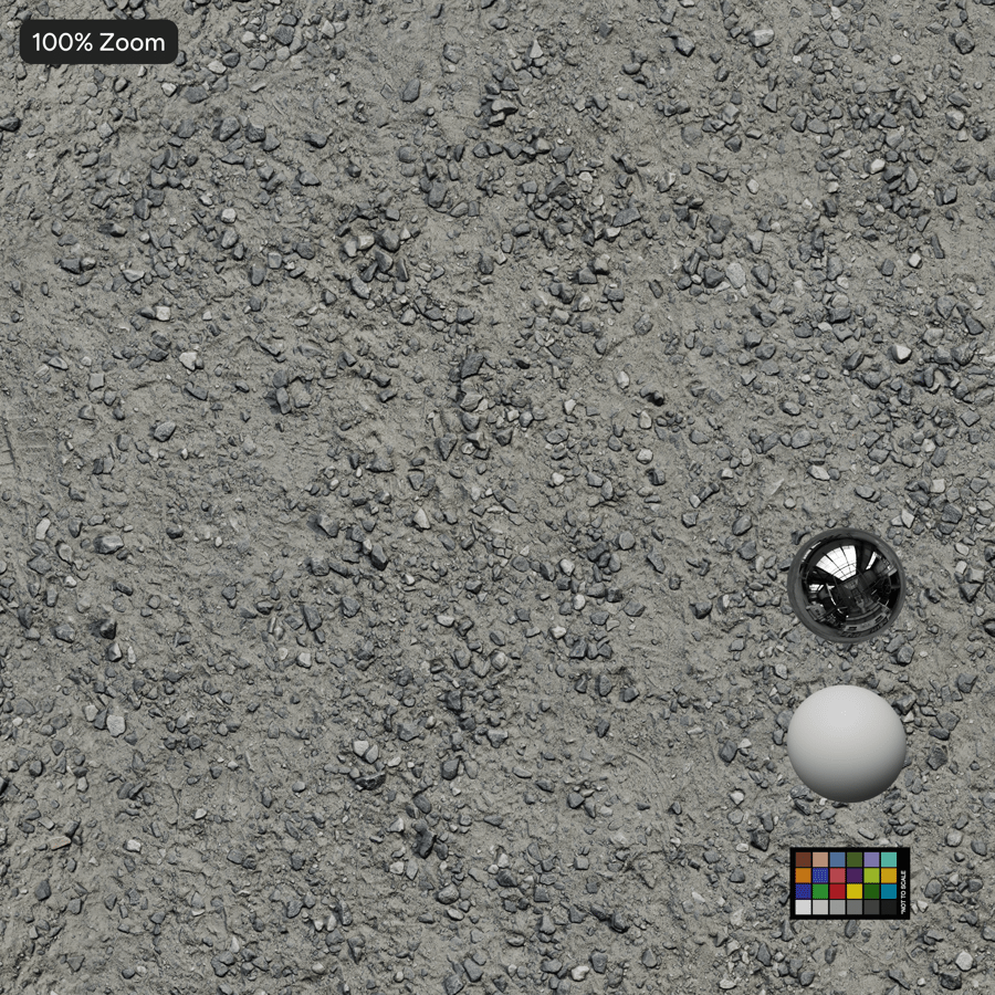 Texture de route en gravier