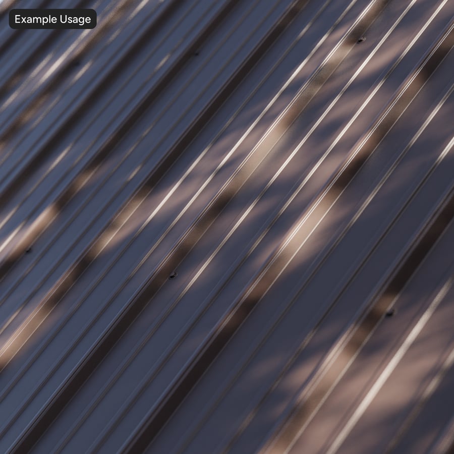 Standing Seam Painted Corrugated Metal Texture, Brown