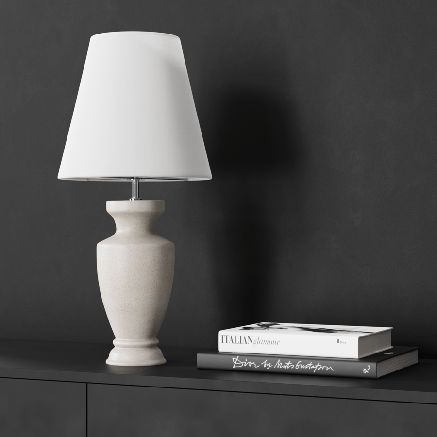Lâmpada Eno Ceramic Arrius Nordic Shade, Branca