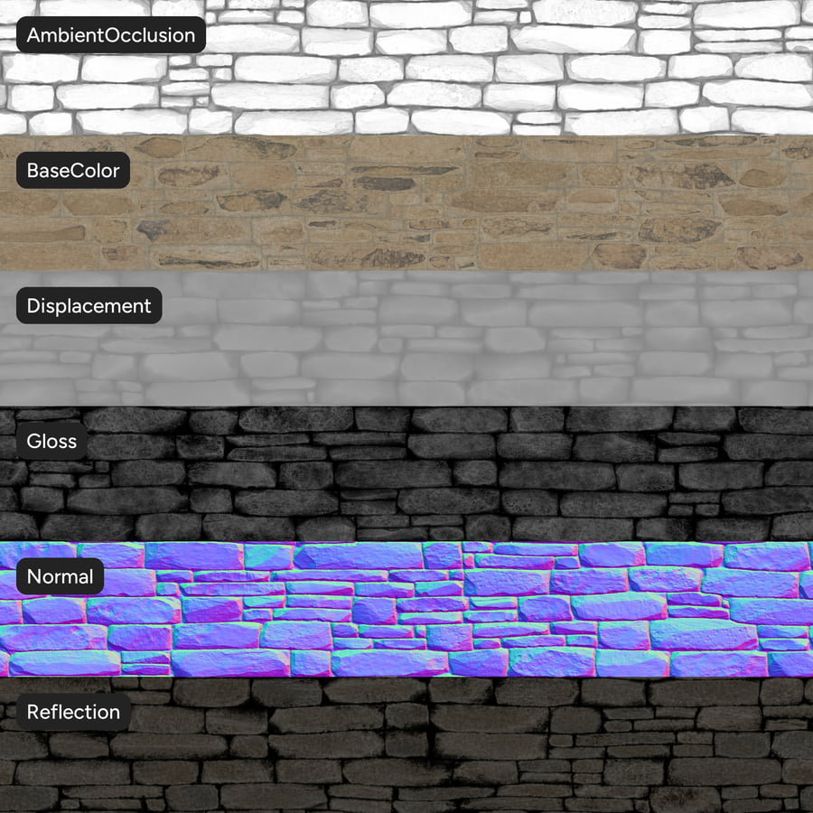 Ledger Stone Wall Texture, Beige