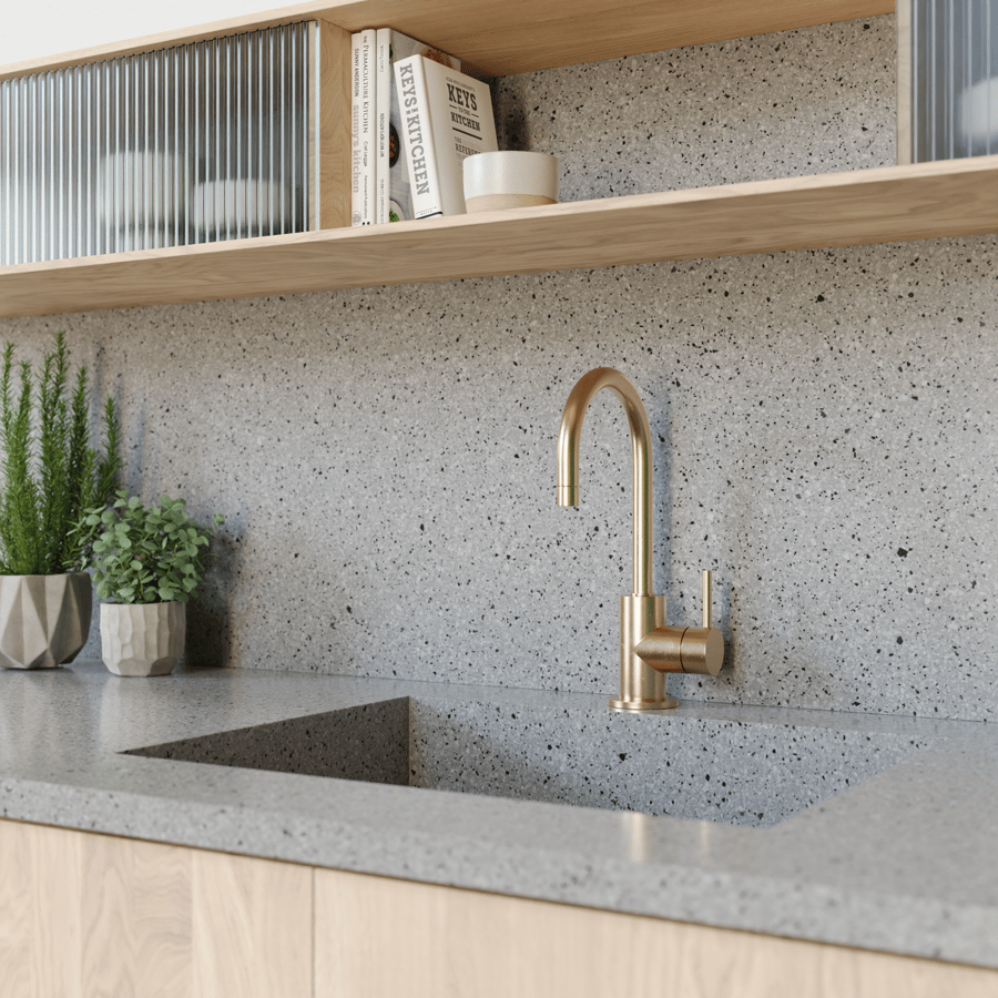 Fine Speckled Terrazzo Texture, Grey