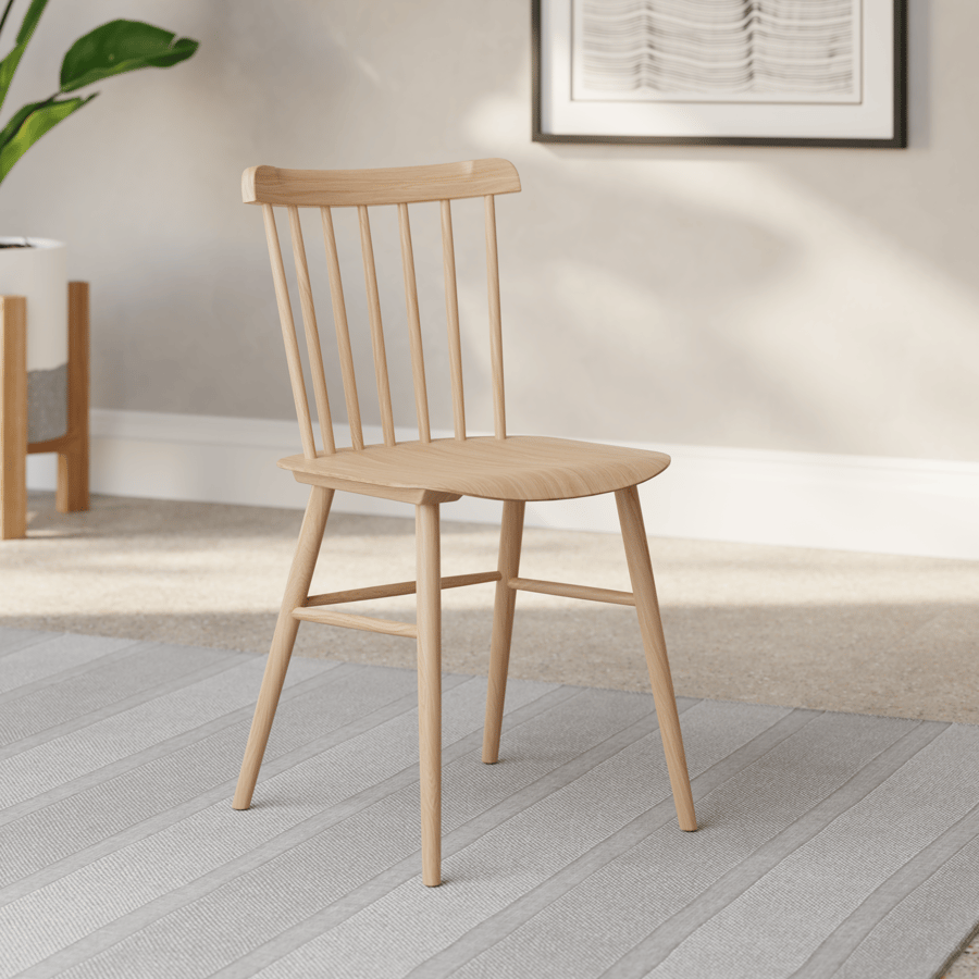 Oak Spindle Dining Chair Model