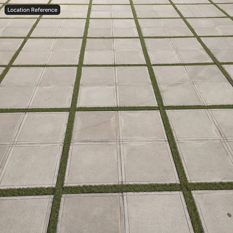 Grass Grid σε σκυρόδεμα Paver υφή