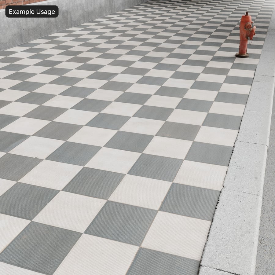 Piastrella di pietra quadrata scanalata, a scacchiera
