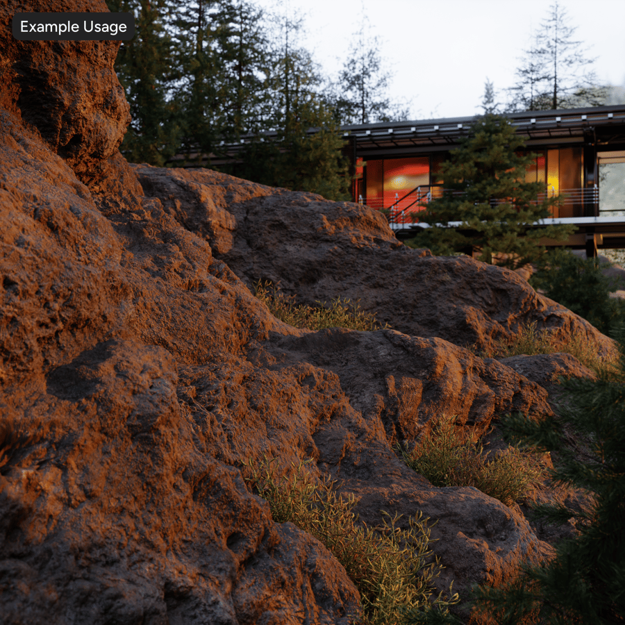 Yıpranmış Bazalt Uçurum Kaya Dokusu