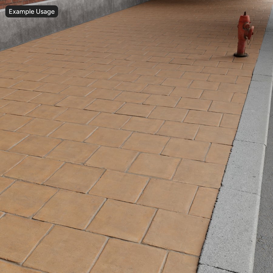 Old Terracotta Matte Tile Texture, Orange