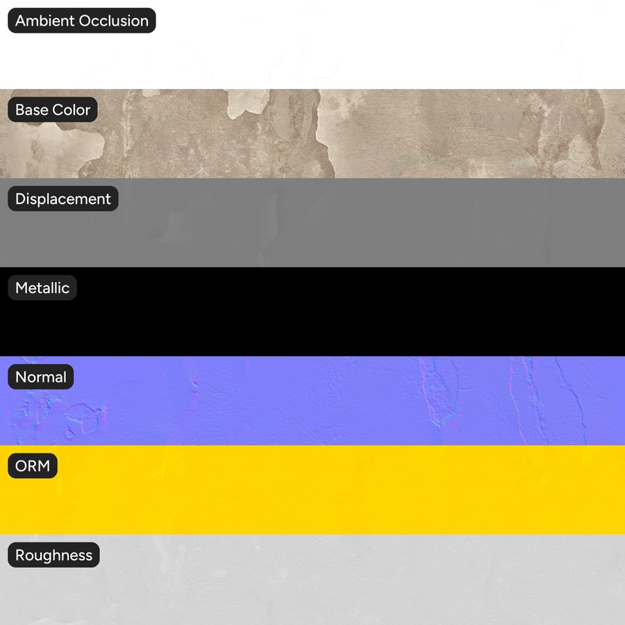 Weathered Two-Tone Plaster Wall Texture, Cream