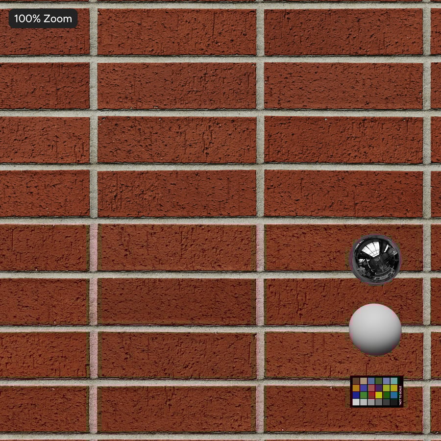 Dragfaced Stack Bond Brick Wall Texture, Red
