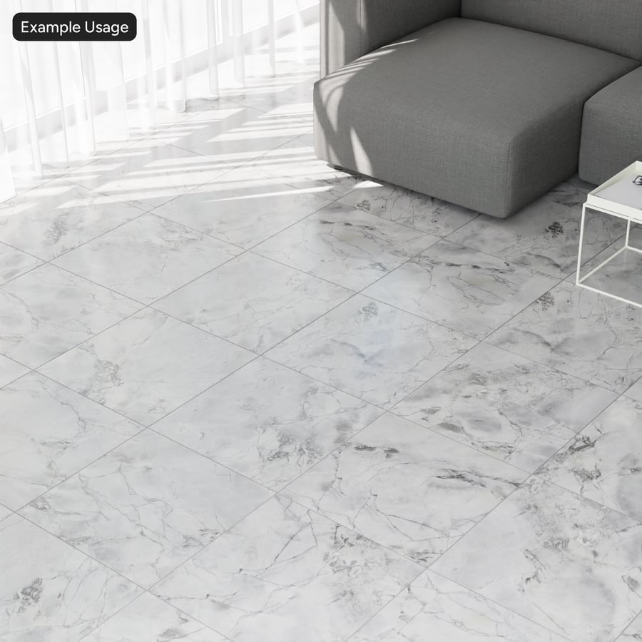 Stacked Statuarietto Marble Tile Texture, Grey