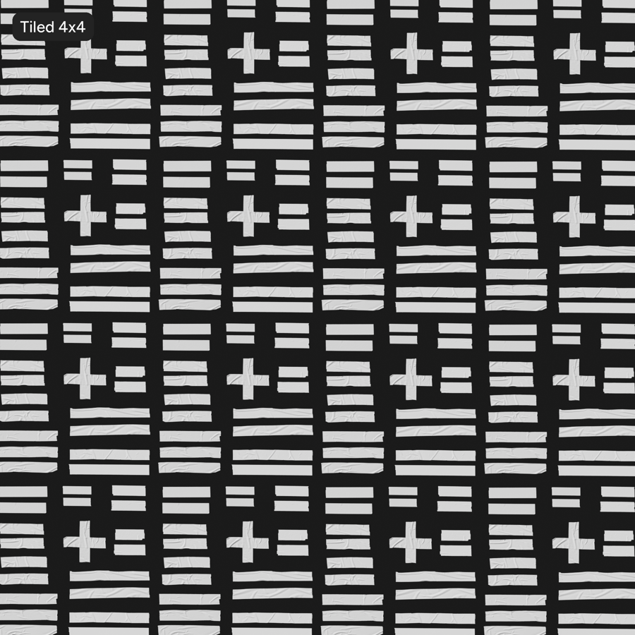 White Duct Tape Strips Texture, Matte