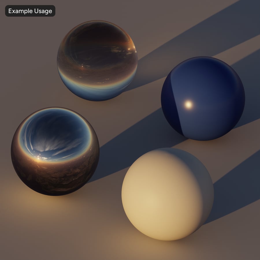 朦胧日落森林田野航拍 HDRI