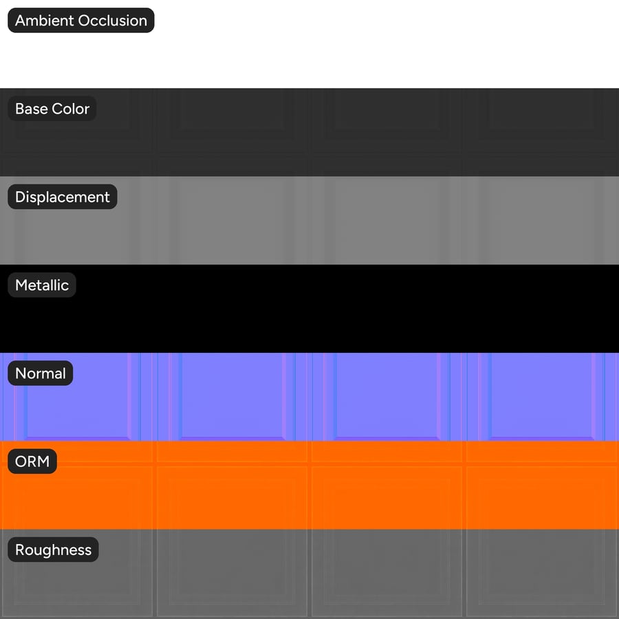 Plafondtextuur vinyltegels reliëf, grijs