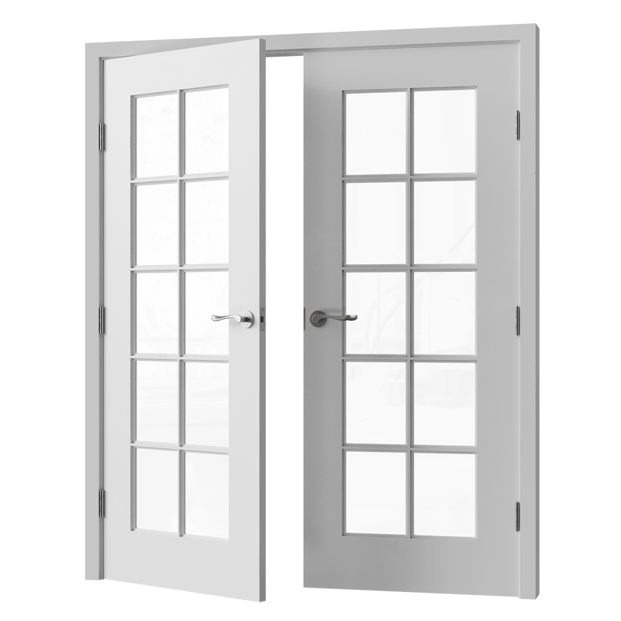 Interior Double French Door Model, White