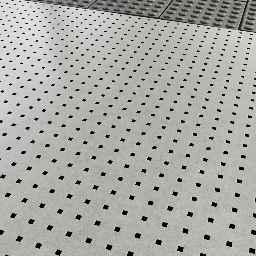 Perforated Square Metal Texture