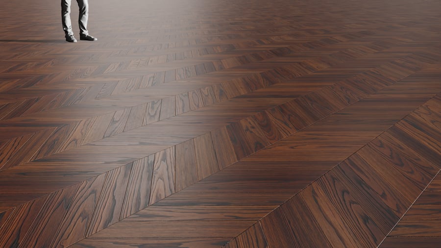 Cognac Chevron Pattern Oak Wood Flooring Texture