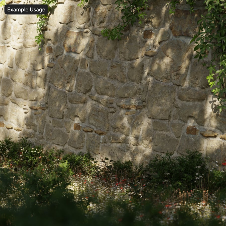 Old Rubble Stone Wall Texture