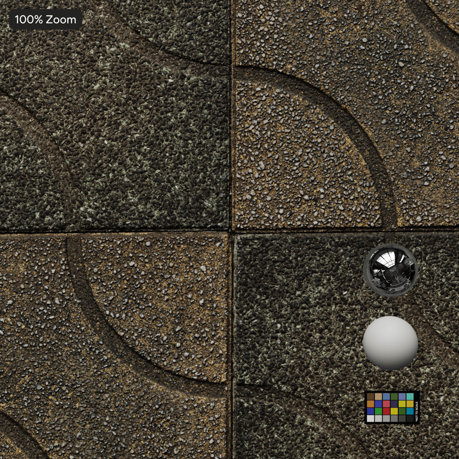 Granulats décoratifs Texture de pavé, damier