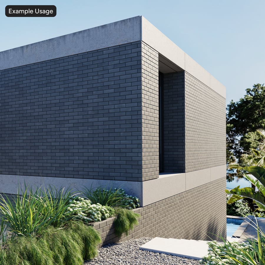 러닝 본드 벽돌 벽 텍스처, 검정