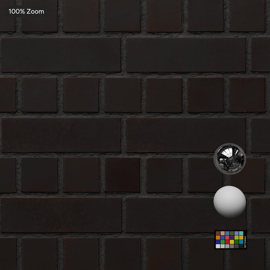 Smooth Bond Brick Wall Texture, Espresso