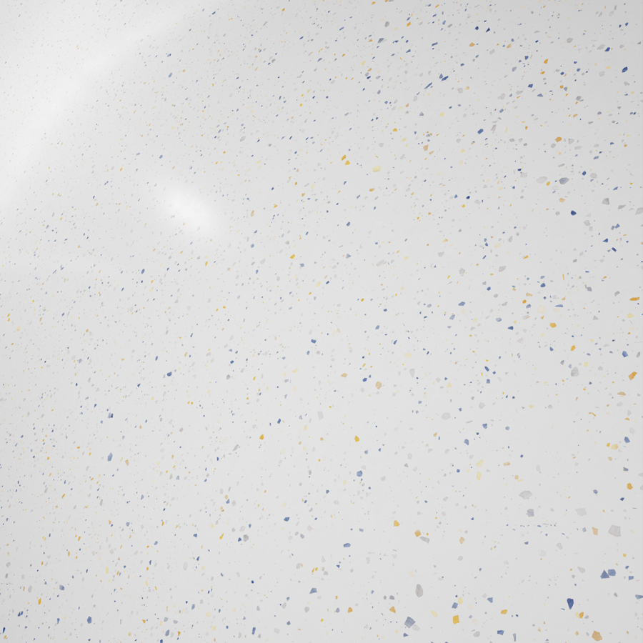 Speckled Gems Terrazzo Texture, White