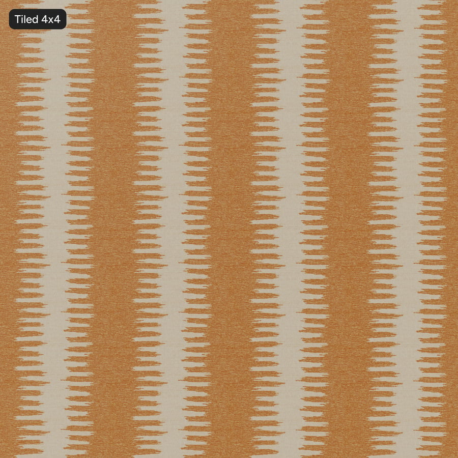 Ikat Stripe Upholstery Fabric Texture, Cream and Ochre