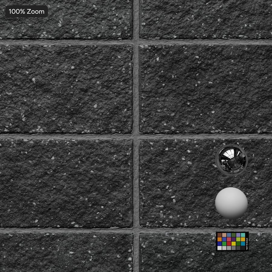 Tekstur Dinding Blok Beton Agregat, Hitam